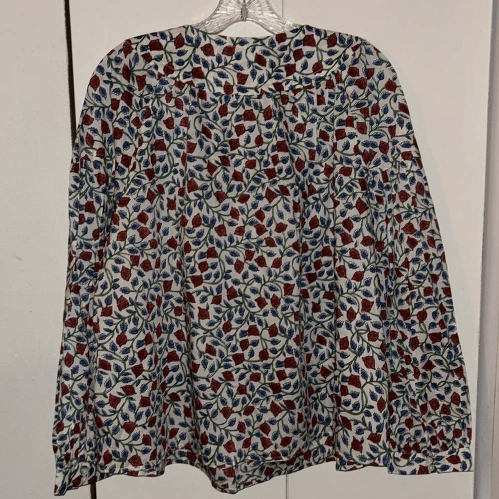 🌹 {PRICE FIRM} J.Crew Shirred Popover Top in Rosewood Floral - Picture 12 of 12